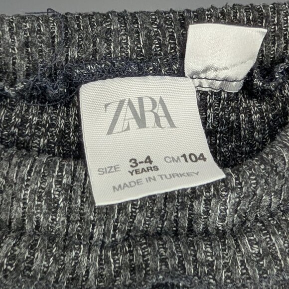 💚 2 for 20 💚 Zara Flare Ribbed Dark Grey Leggings with Ruffle - Picture 3 of 6